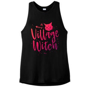 Village Witch Funny Halloween Witch Spell Outfit Costume Gift Ladies PosiCharge Tri-Blend Wicking Tank