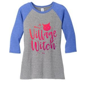 Village Witch Funny Halloween Witch Spell Outfit Costume Gift Women's Tri-Blend 3/4-Sleeve Raglan Shirt