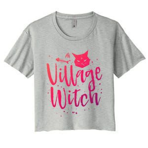 Village Witch Funny Halloween Witch Spell Outfit Costume Gift Women's Crop Top Tee