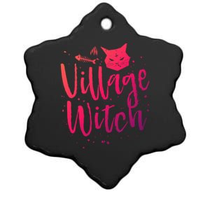 Village Witch Funny Halloween Witch Spell Outfit Costume Gift Ceramic Star Ornament