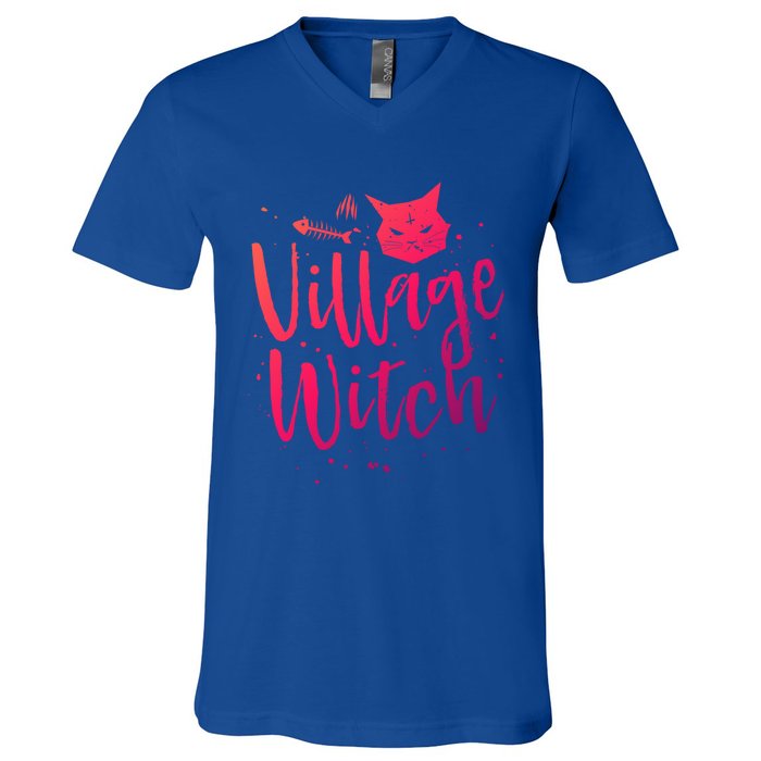 Village Witch Funny Halloween Witch Spell Outfit Costume Gift V-Neck T-Shirt