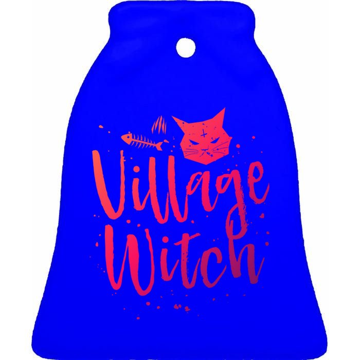 Village Witch Funny Halloween Witch Spell Outfit Costume Gift Ceramic Bell Ornament