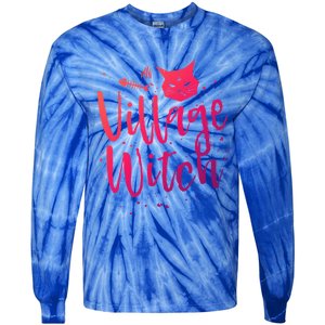 Village Witch Funny Halloween Witch Spell Outfit Costume Gift Tie-Dye Long Sleeve Shirt