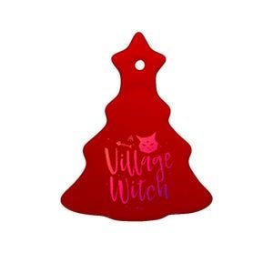 Village Witch Funny Halloween Witch Spell Outfit Costume Gift Ceramic Tree Ornament