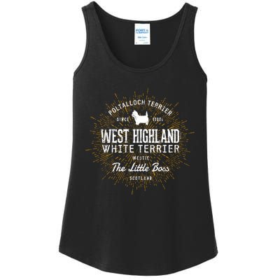 Vintage Westie For Dog Lovers West Highland White Terrier Sweatshirt Ladies Essential Tank