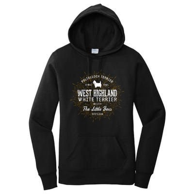 Vintage Westie For Dog Lovers West Highland White Terrier Sweatshirt Women's Pullover Hoodie