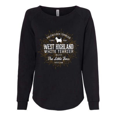 Vintage Westie For Dog Lovers West Highland White Terrier Sweatshirt Womens California Wash Sweatshirt