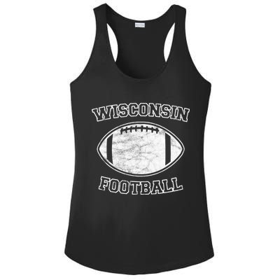 Vintage Wisconsin Football Ladies PosiCharge Competitor Racerback Tank