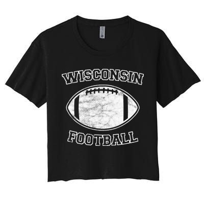 Vintage Wisconsin Football Crop Top