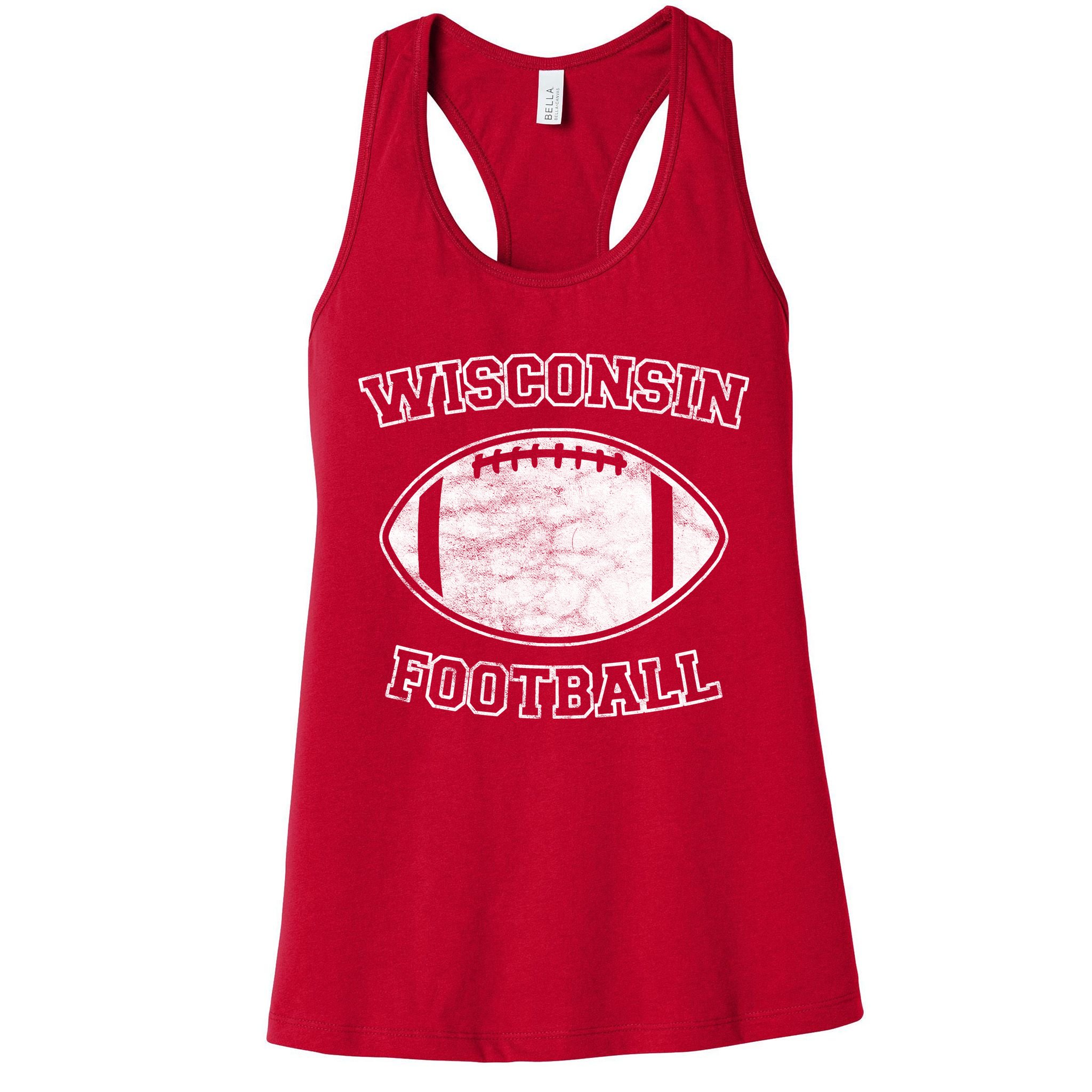 Vintage Wisconsin Football Womens Tank Top
