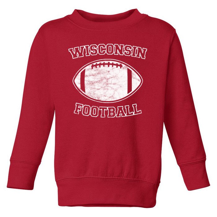 Vintage Wisconsin Football Toddler Sweatshirt