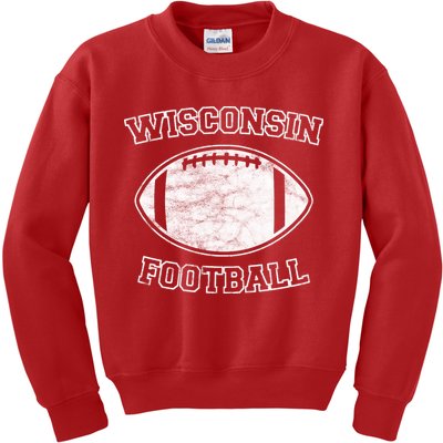 Vintage Wisconsin Football Kids Sweatshirt