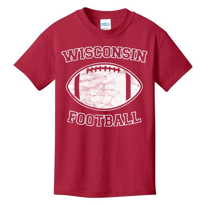 Vintage Wisconsin Football Kids T-Shirt