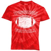 Vintage Wisconsin Football Kids Tie-Dye T-Shirt