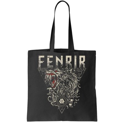 Viking Wolf Fenrir Norse Scandinavian Pagan Mythology Tote Bag