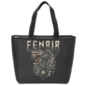 Viking Wolf Fenrir Norse Scandinavian Pagan Mythology Zip Tote Bag