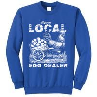 Vintage Western Funny Farm Chicken Support Local Egg Dealer Gift Sweatshirt