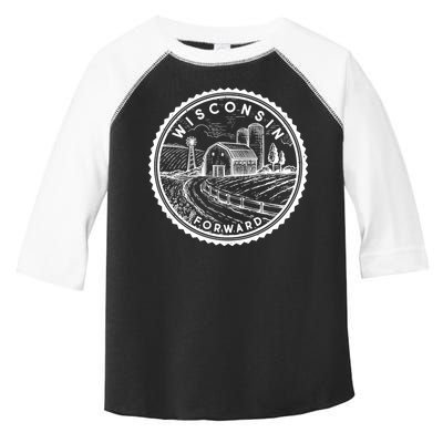 Vintage Wisconsin Forward Farmland Emblem Seal Toddler Fine Jersey T-Shirt