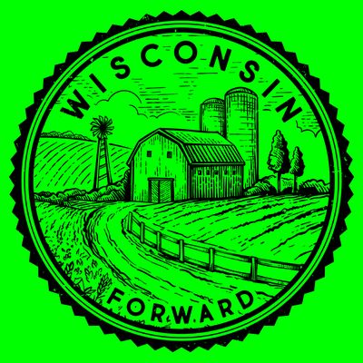 Vintage Wisconsin Forward Farmland Emblem Seal T-Shirt