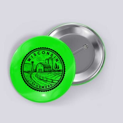 Vintage Wisconsin Forward Farmland Emblem Seal Button