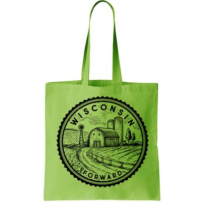 Vintage Wisconsin Forward Farmland Emblem Seal Bag