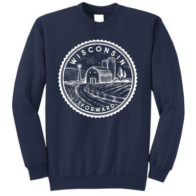 Vintage Wisconsin Forward Farmland Emblem Seal Sweatshirt