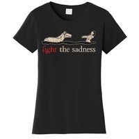 Vintage White Fight The Sadness Horse Girl Women's T-Shirt