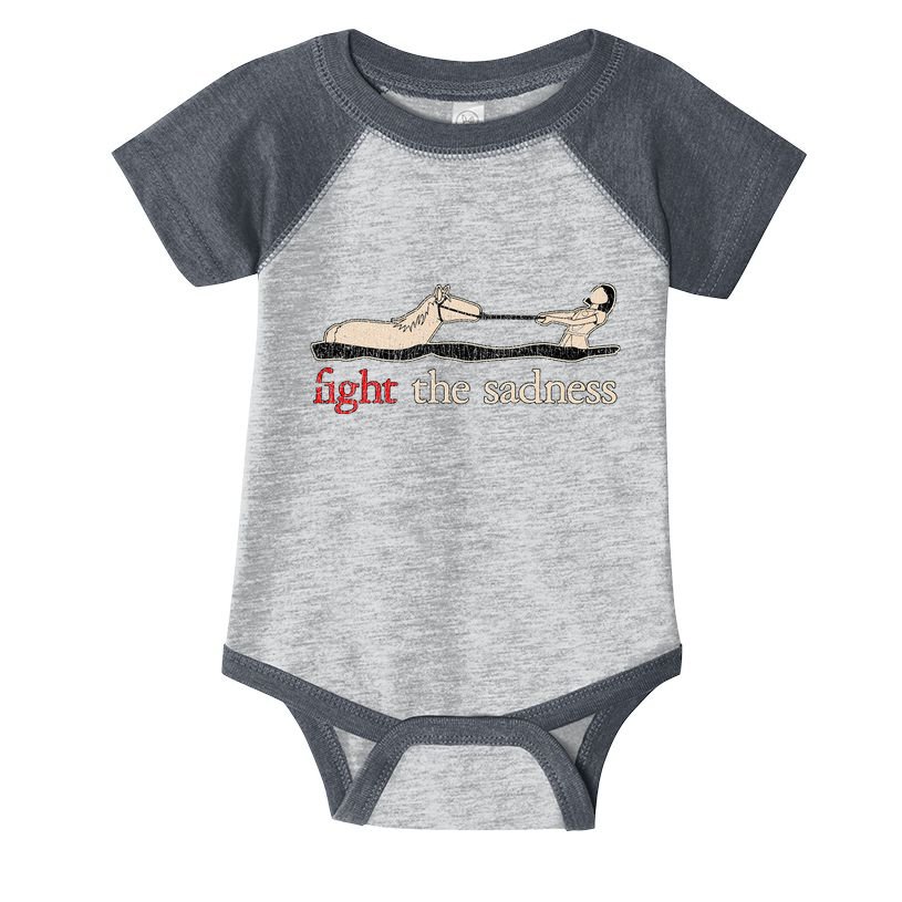 Vintage White Fight The Sadness Horse Girl Infant Baby Jersey Bodysuit