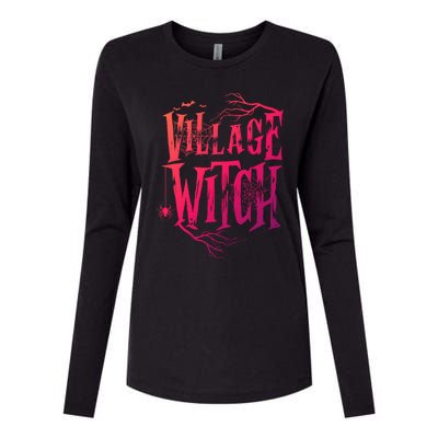 Village Witch Gift Pagan Wicca Witchcraft Halloween Cute Gift Womens Cotton Relaxed Long Sleeve T-Shirt