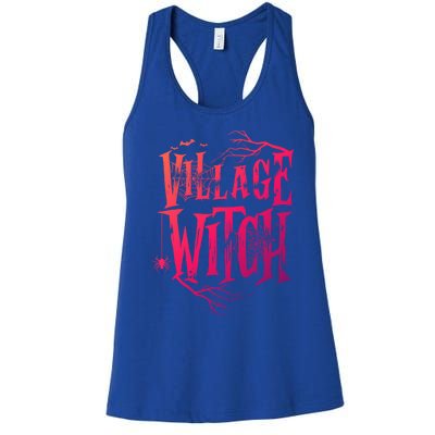 Village Witch Gift Pagan Wicca Witchcraft Halloween Cute Gift Women's Racerback Tank