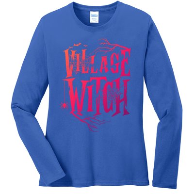 Village Witch Gift Pagan Wicca Witchcraft Halloween Cute Gift Ladies Long Sleeve Shirt