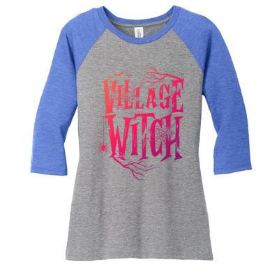 Village Witch Gift Pagan Wicca Witchcraft Halloween Cute Gift Women's Tri-Blend 3/4-Sleeve Raglan Shirt