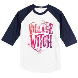 Village Witch Gift Pagan Wicca Witchcraft Halloween Cute Gift Baseball Sleeve Shirt