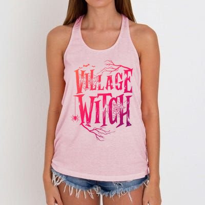 Village Witch Gift Pagan Wicca Witchcraft Halloween Cute Gift Women's Knotted Racerback Tank