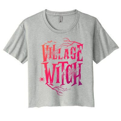 Village Witch Gift Pagan Wicca Witchcraft Halloween Cute Gift Women's Crop Top Tee