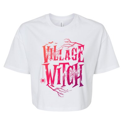 Village Witch Gift Pagan Wicca Witchcraft Halloween Cute Gift Bella+Canvas Jersey Crop Tee