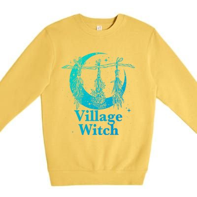 Village Witch Gothic Occult Wicca Pagan Nature Gift Premium Crewneck Sweatshirt