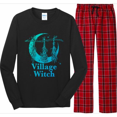 Village Witch Gothic Occult Wicca Pagan Nature Gift Long Sleeve Pajama Set