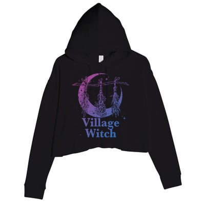 Village Witch Gothic Occult Wicca Pagan Nature Gift Crop Fleece Hoodie