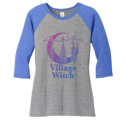 Village Witch Gothic Occult Wicca Pagan Nature Gift Women's Tri-Blend 3/4-Sleeve Raglan Shirt