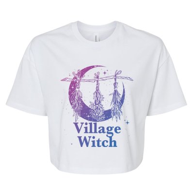 Village Witch Gothic Occult Wicca Pagan Nature Gift Bella+Canvas Jersey Crop Tee