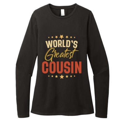 Vintage Worlds Greatest Cousin Dad Grandpa Fathers Day Gift Womens CVC Long Sleeve Shirt