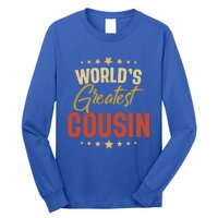 Vintage Worlds Greatest Cousin Dad Grandpa Fathers Day Gift Long Sleeve Shirt