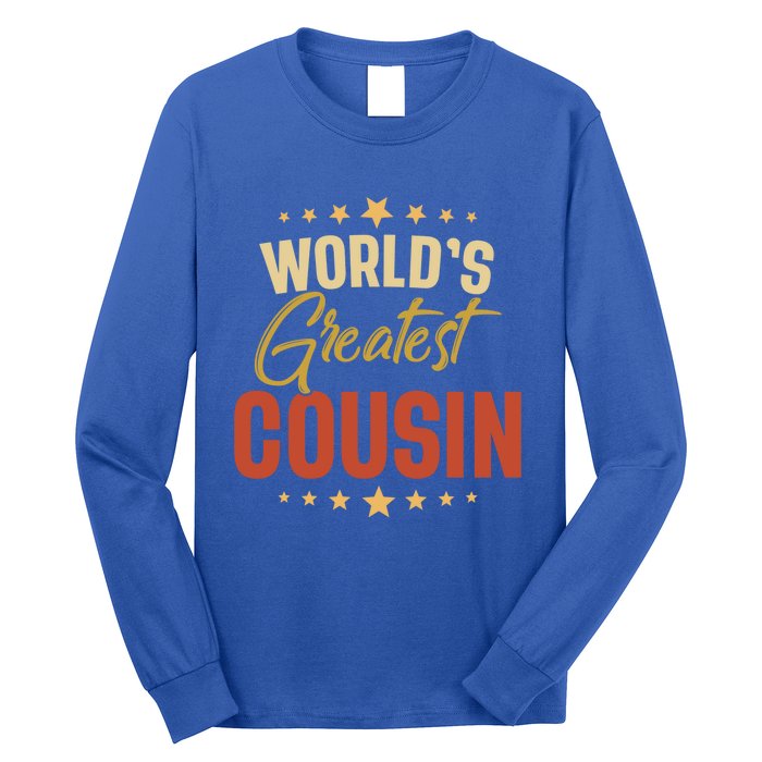 Vintage Worlds Greatest Cousin Dad Grandpa Fathers Day Gift Long Sleeve Shirt