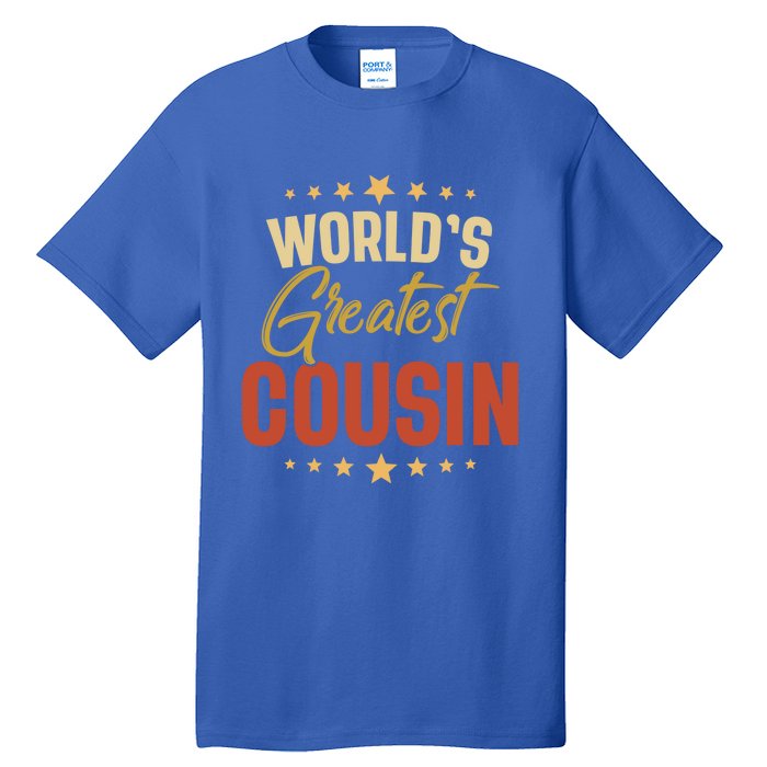 Vintage Worlds Greatest Cousin Dad Grandpa Fathers Day Gift Tall T-Shirt