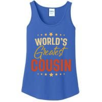 Vintage Worlds Greatest Cousin Dad Grandpa Fathers Day Gift Ladies Essential Tank