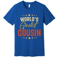 Vintage Worlds Greatest Cousin Dad Grandpa Fathers Day Gift Premium T-Shirt