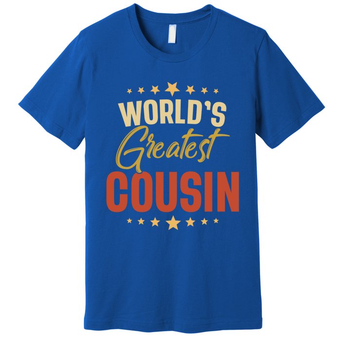 Vintage Worlds Greatest Cousin Dad Grandpa Fathers Day Gift Premium T-Shirt