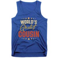 Vintage Worlds Greatest Cousin Dad Grandpa Fathers Day Gift Tank Top