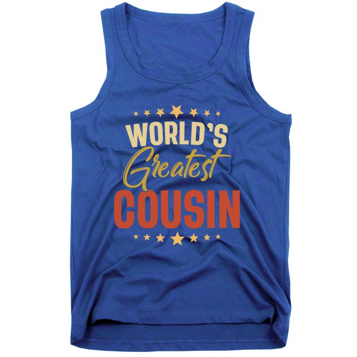 Vintage Worlds Greatest Cousin Dad Grandpa Fathers Day Gift Tank Top